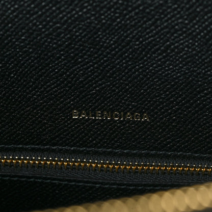 Balenciaga Signature Grained Calfskin Logo M Ville Top Handle Bag Black 7 of 8