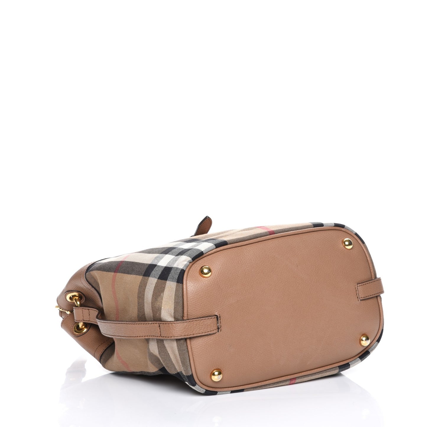 Grainy Calfskin House Check Medium Sycamore Dark Sand