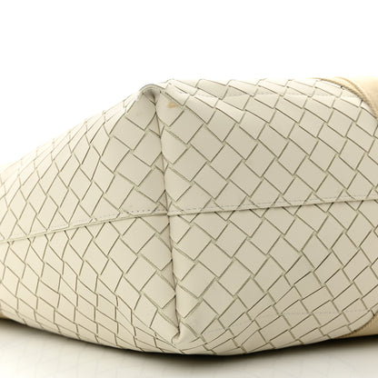 Bottega Veneta Intreccio Rubber East West Tote White 9 of 12