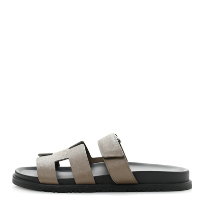 Hermes Epsom Womens Chypre Sandals 41 Etoupe 1 of 10