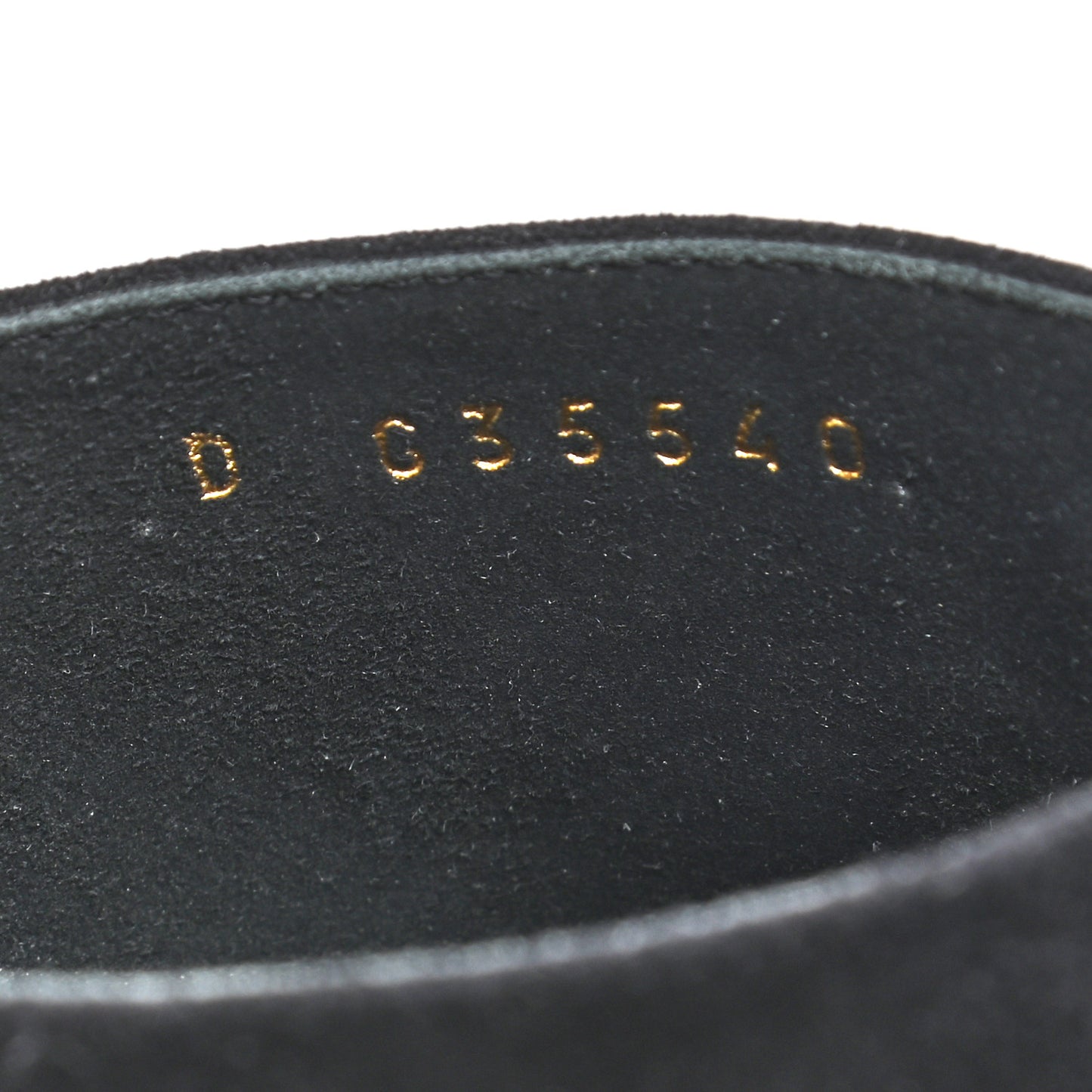 Suede Patent Calfskin Cap Toe Pearl Mule 38.5 Black