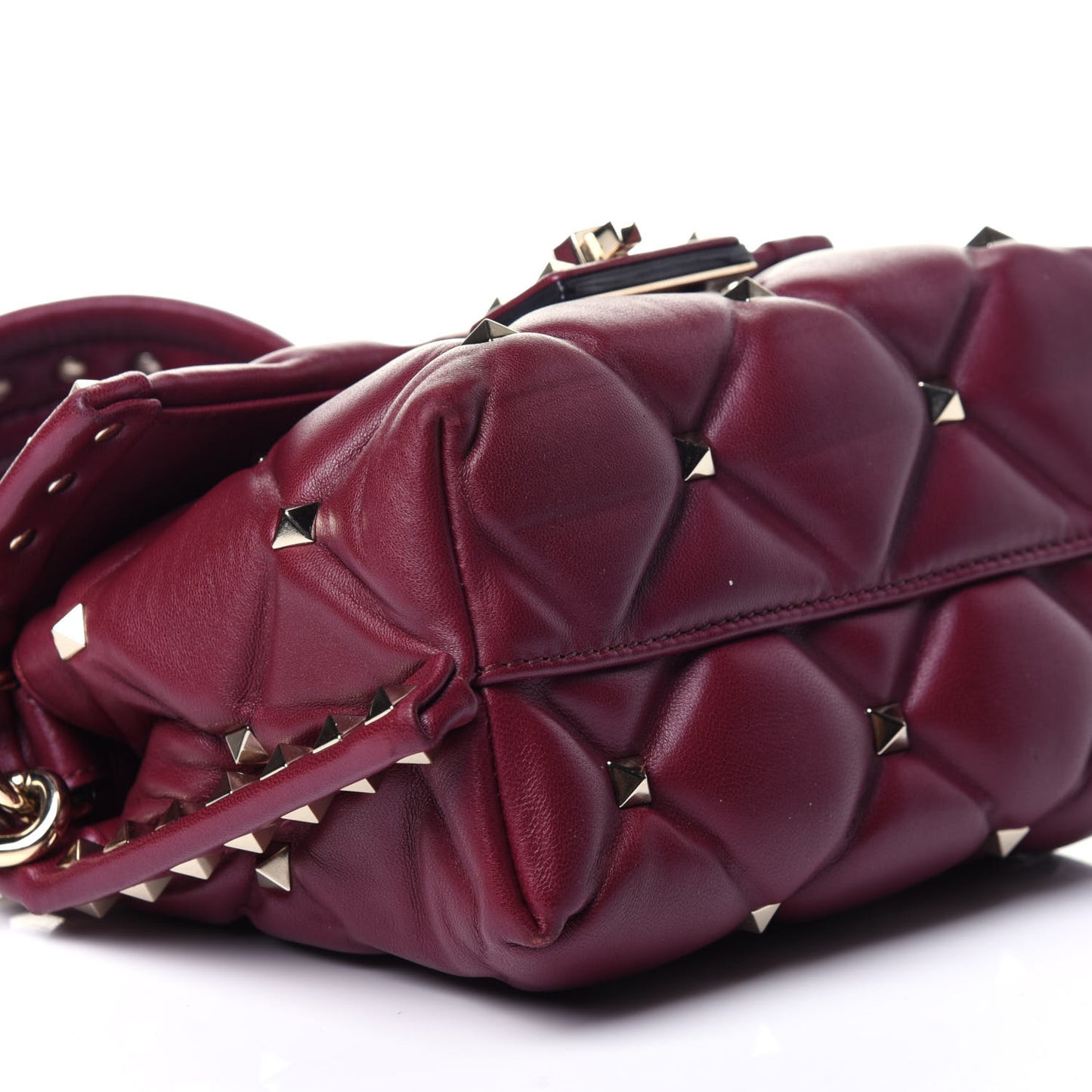 Nappa Mini Candystud Top Handle Bag Cerise