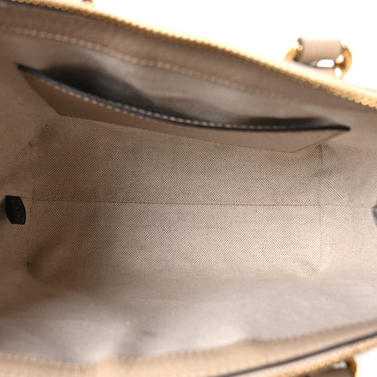 Gucci GG Supreme Monogram Textured Dollar Calfskin Web Small Ophidia Tote Bag Beige Mystic White Oatmeal 5 of 10