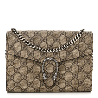 Gucci GG Supreme Monogram Mini Dionysus Chain Wallet Beige Taupe 1 of 13