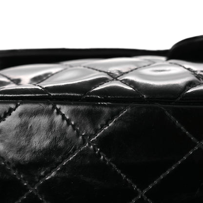 Chanel Patent Quilted Medium Double Sided Flap Black 13 of 17