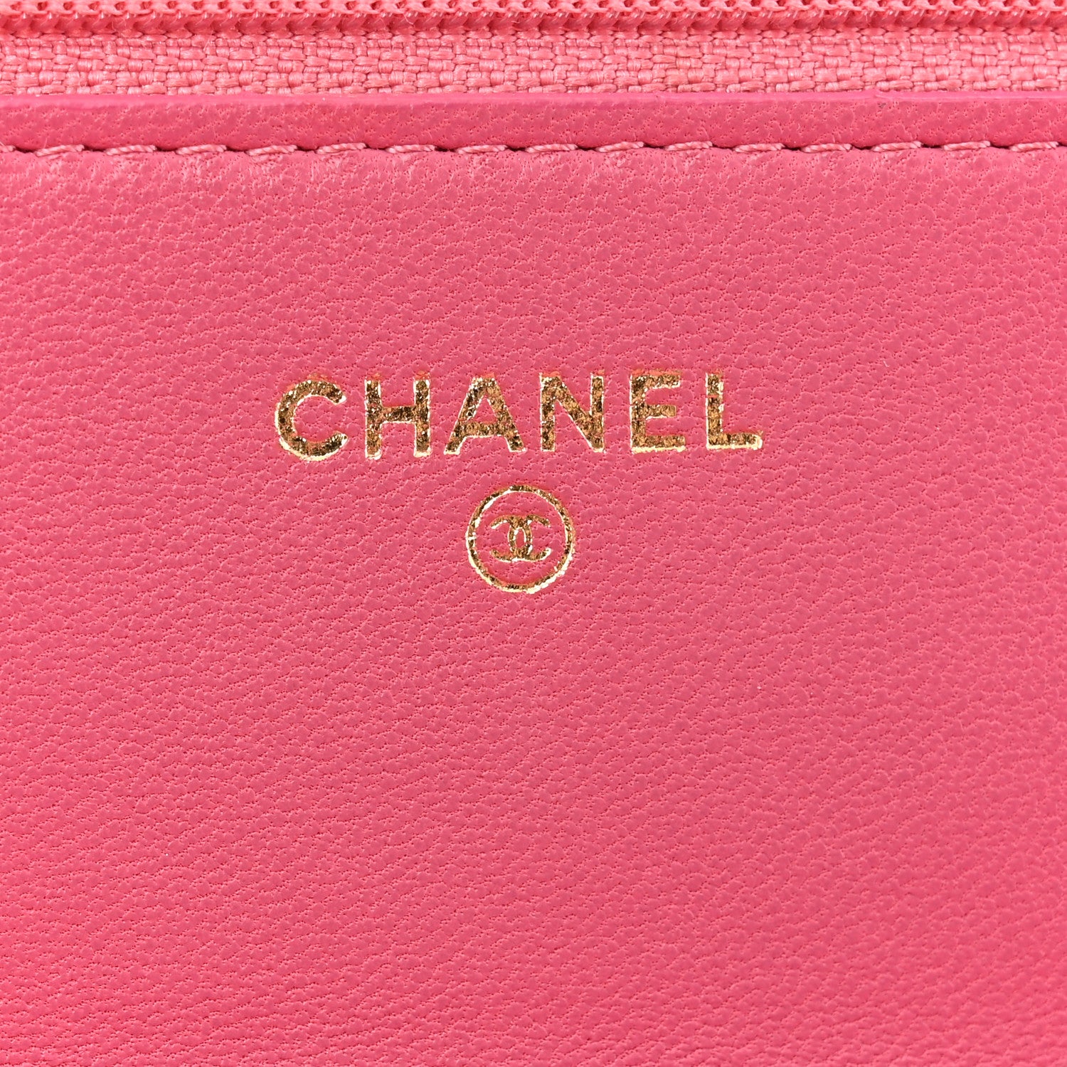 Chanel Lambskin Quilted Wallet On Chain WOC Dark Pink 6 of 13