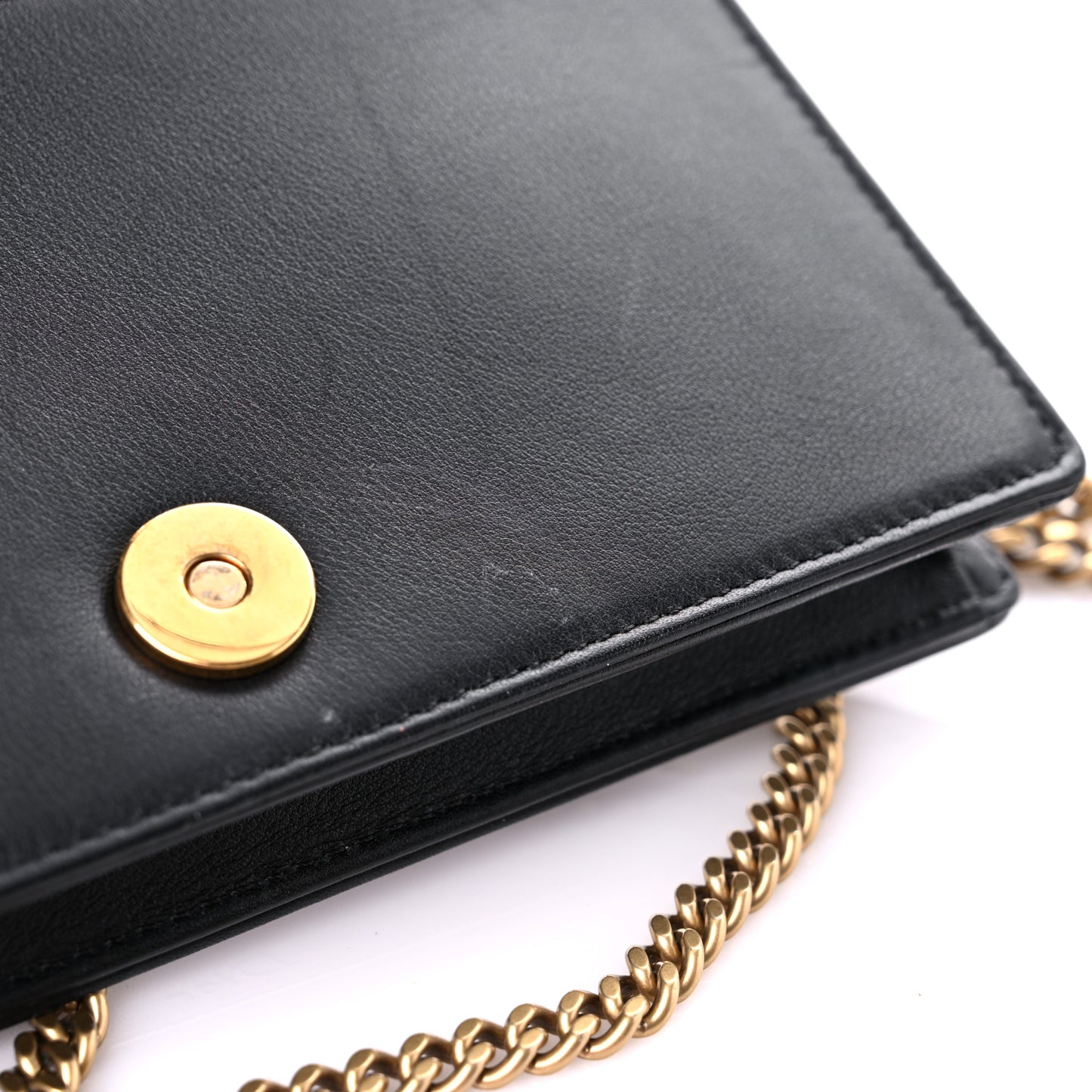 Lambskin Studded Micro Diorama Flap Bag Black