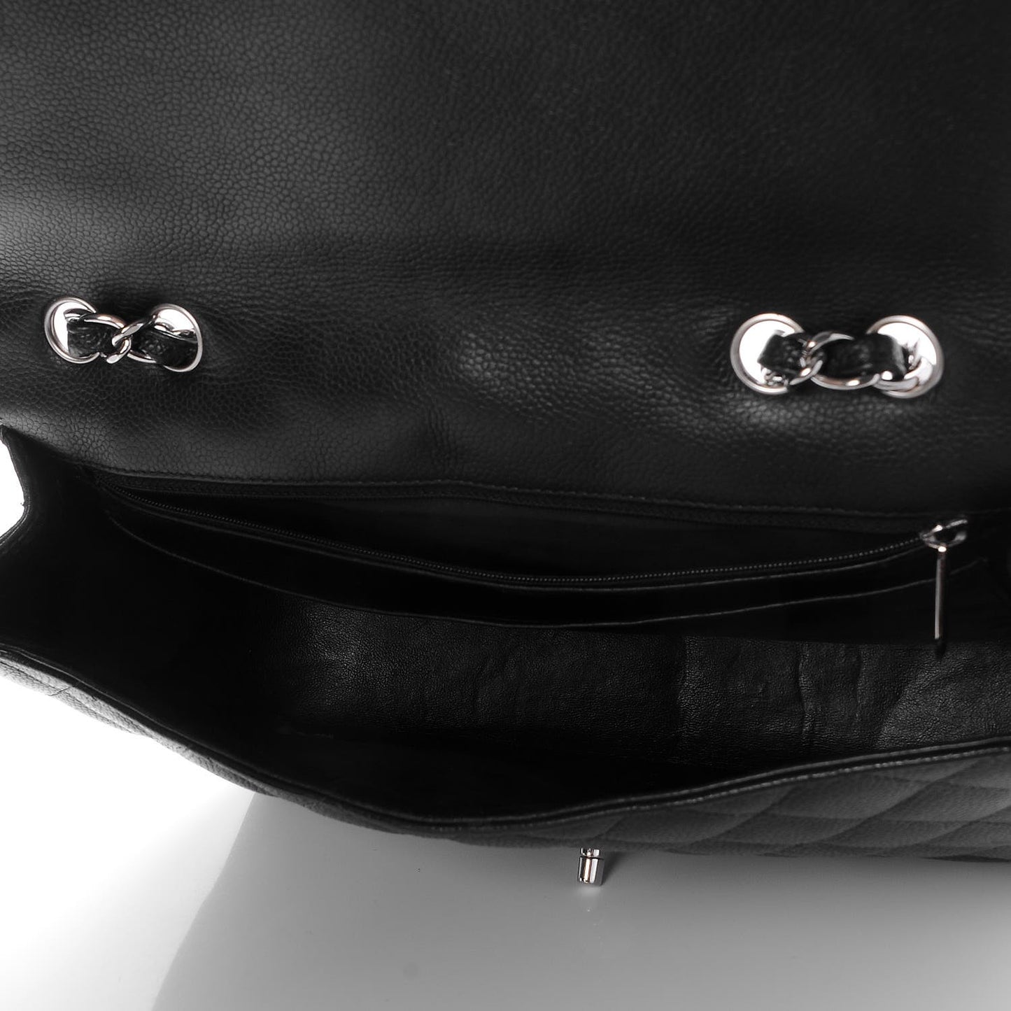 Caviar Quilted Jumbo Single Flap Black