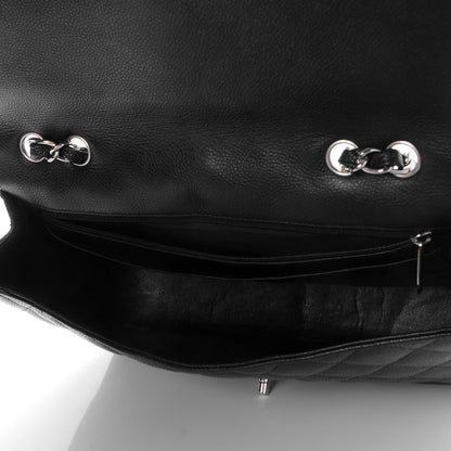Chanel Caviar Quilted Jumbo Single Flap Black 6 of 8