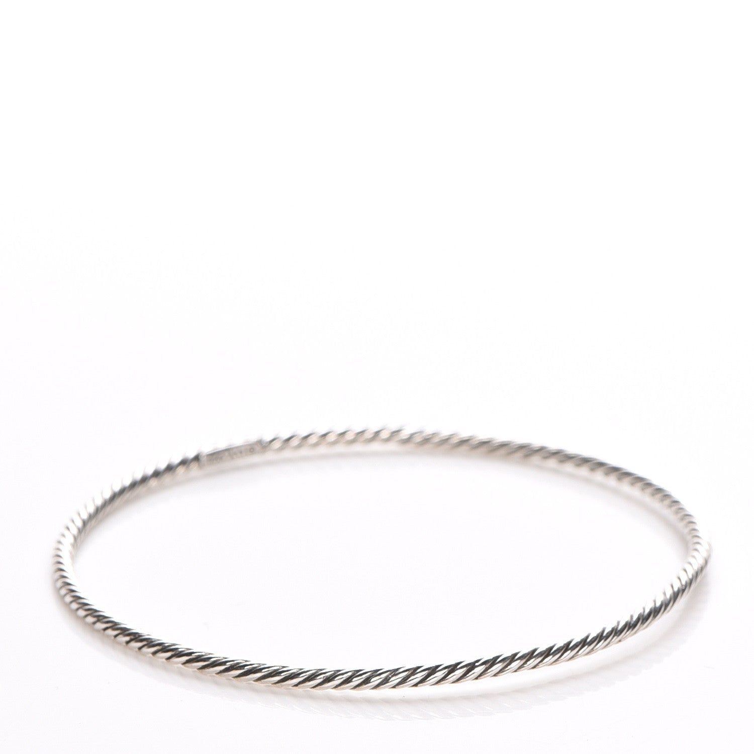 David Yurman Sterling Silver 2.5mm Cable Bangle 3 of 4