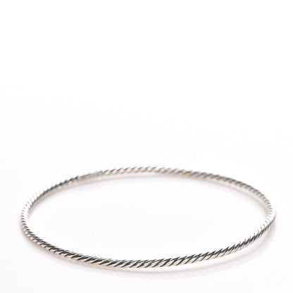 David Yurman Sterling Silver 2.5mm Cable Bangle 3 of 4