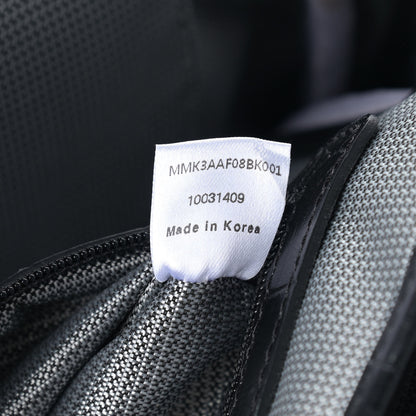 MCM Calfskin Crocodile Embossed Medium Luxus Backpack Black 7 of 13