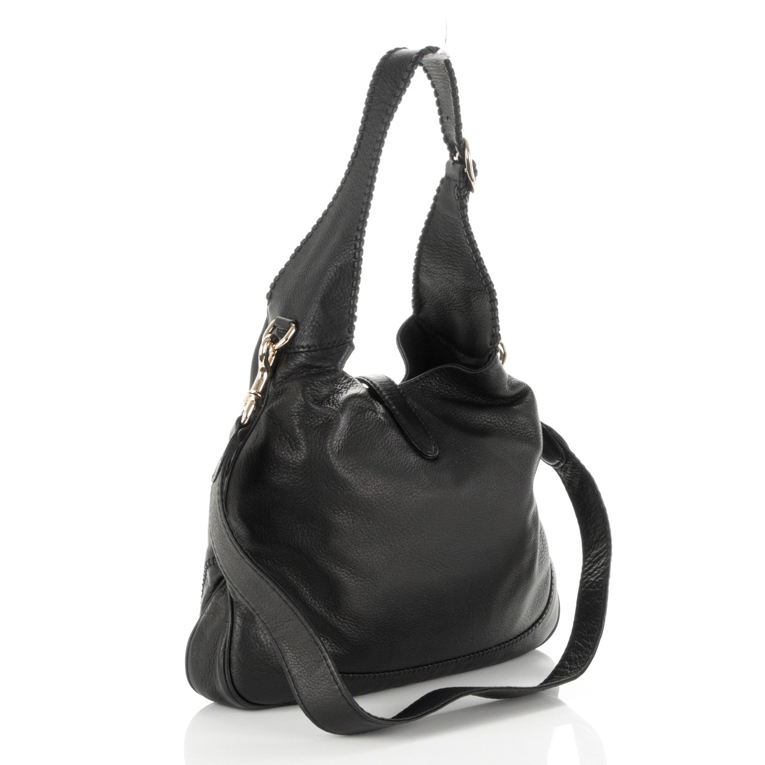 Gucci Soft Deerskin Medium New Jackie Shoulder Bag Black 4 of 7