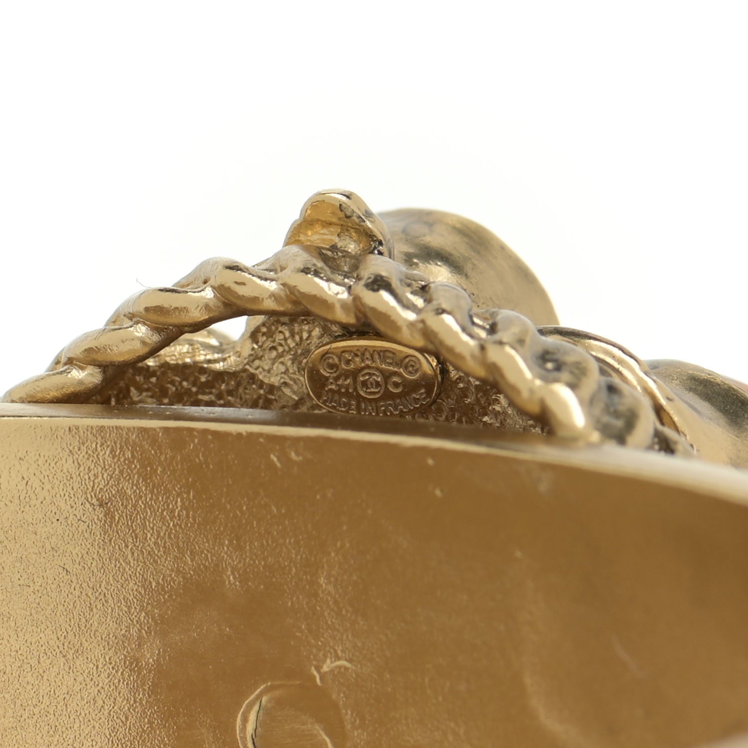 Chanel Resin Pearl CC Cuff Gold 5 of 5