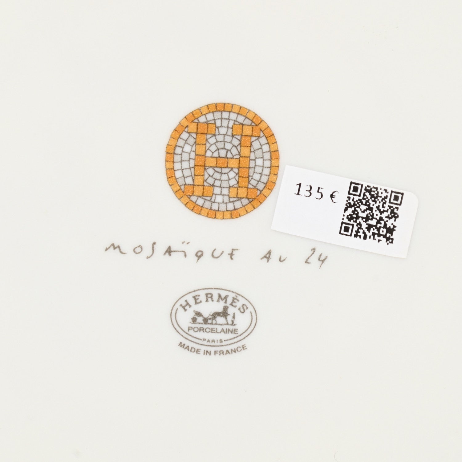 Hermes Porcelain Mosaique au 24 Gold Sushi Plate 5 of 7
