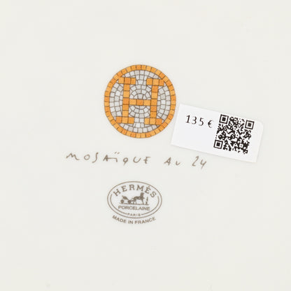 Hermes Porcelain Mosaique au 24 Gold Sushi Plate 5 of 7