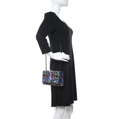 Saint Laurent Grain De Poudre Small Monogram Graphic Print Kate Satchel Black 2 of 13