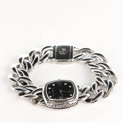 David Yurman Stainless Steel Diamond 23mm Albion Quartz Watch Black 6 of 9