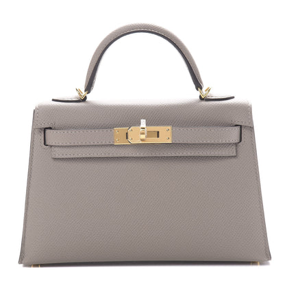 Hermes Epsom Mini Kelly Sellier 20 Gris Asphalt 1 of 10