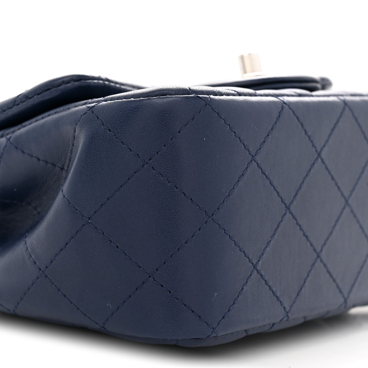 Chanel Lambskin Quilted Mini Square Flap Navy 9 of 12