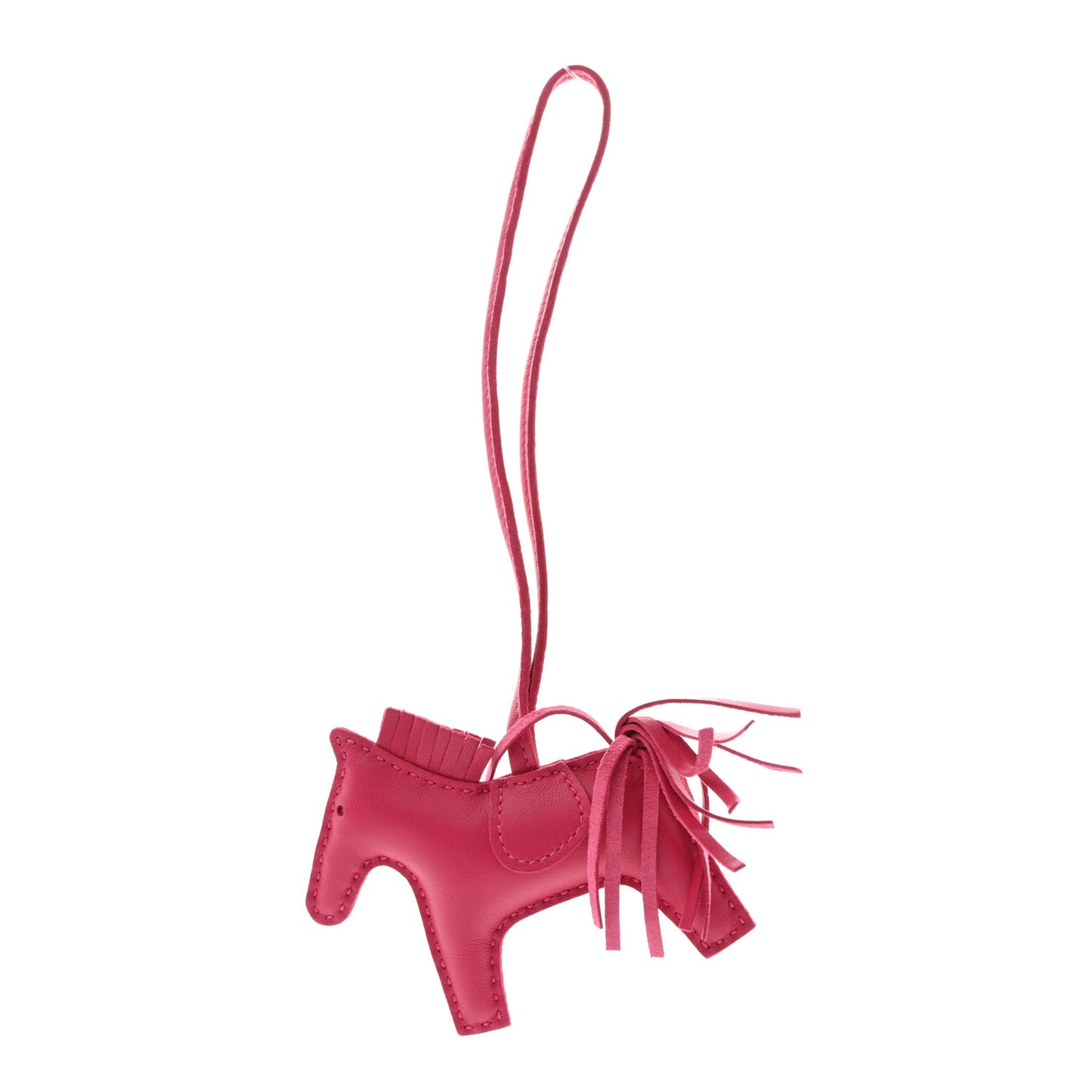 Milo Lambskin Grigri Rodeo Horse Bag Charm PM Rose Mexico