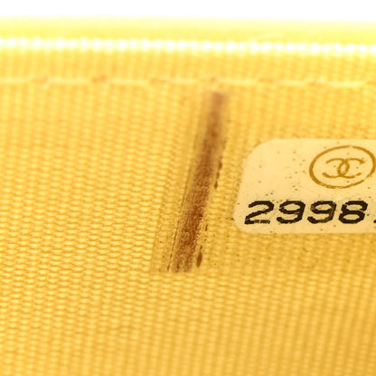 Chanel Caviar Chevron Quilted Boy Wallet On Chain WOC Yellow 8 of 12