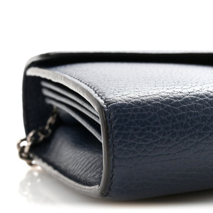 Gucci Dollar Calfskin Crystal Mini Dionysus Chain Wallet Blue Agata Black Diamond 9 of 10