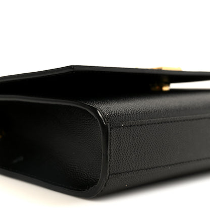 Saint Laurent Grain De Poudre Small Monogram Kate Satchel Black 10 of 12