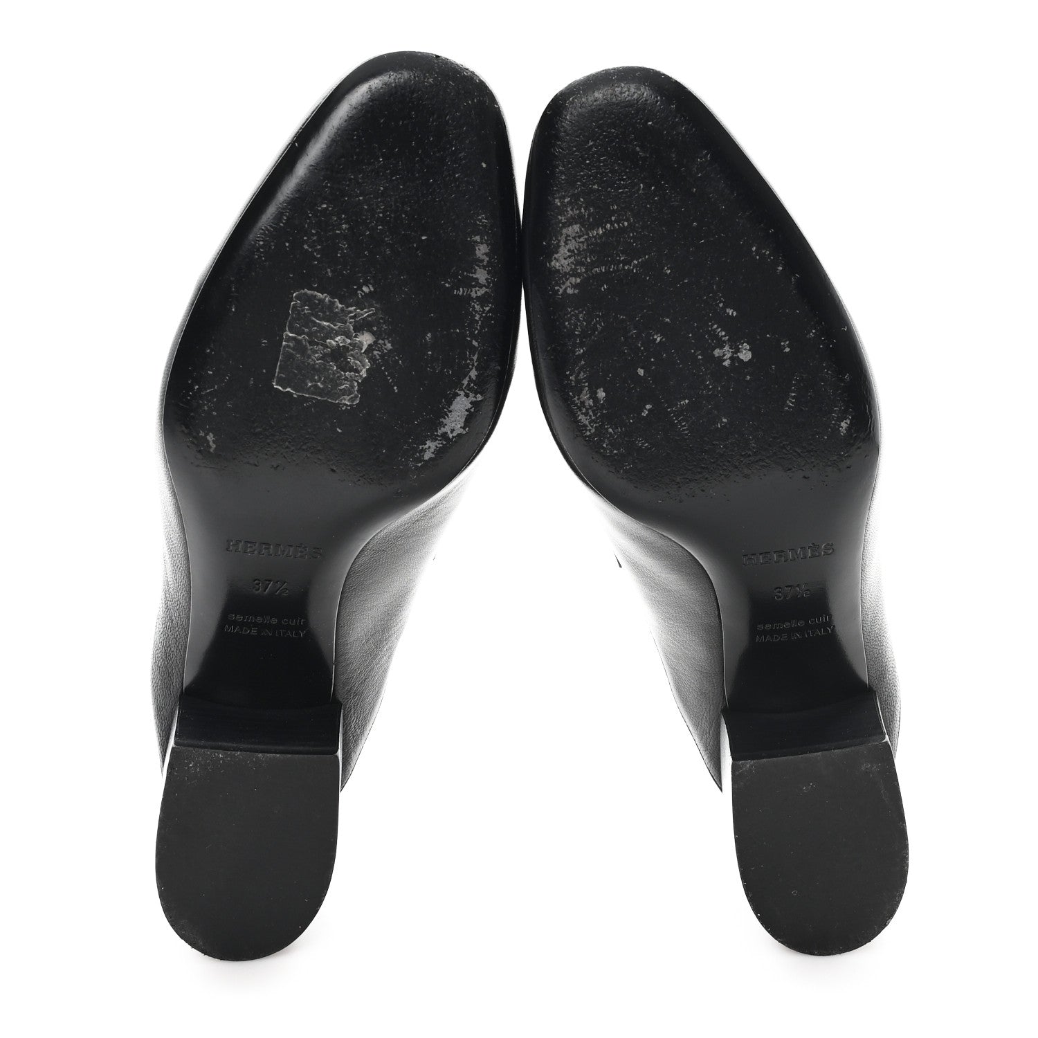 Hermes Goatskin Paradis Mules 37.5 Black 6 of 10