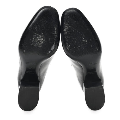 Hermes Goatskin Paradis Mules 37.5 Black 6 of 10