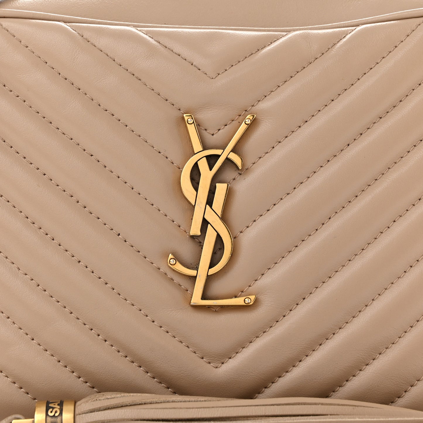 Calfskin Matelasse Monogram Lou Camera Bag Nude Powder