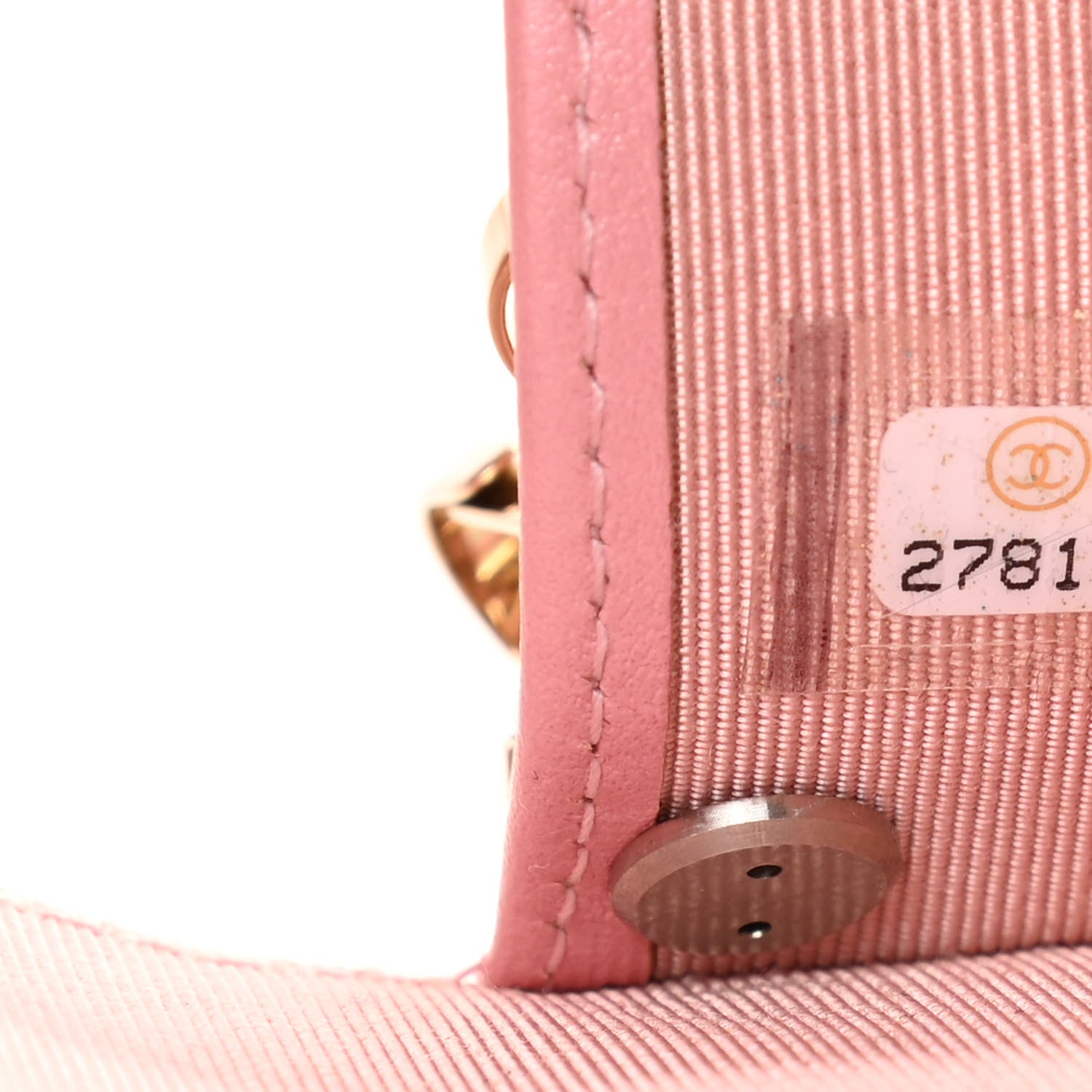 Chanel Iridescent Caviar Quilted Classic 4 Key Holder Wallet Pink 7 of 9