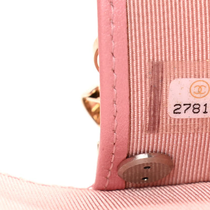Chanel Iridescent Caviar Quilted Classic 4 Key Holder Wallet Pink 7 of 9
