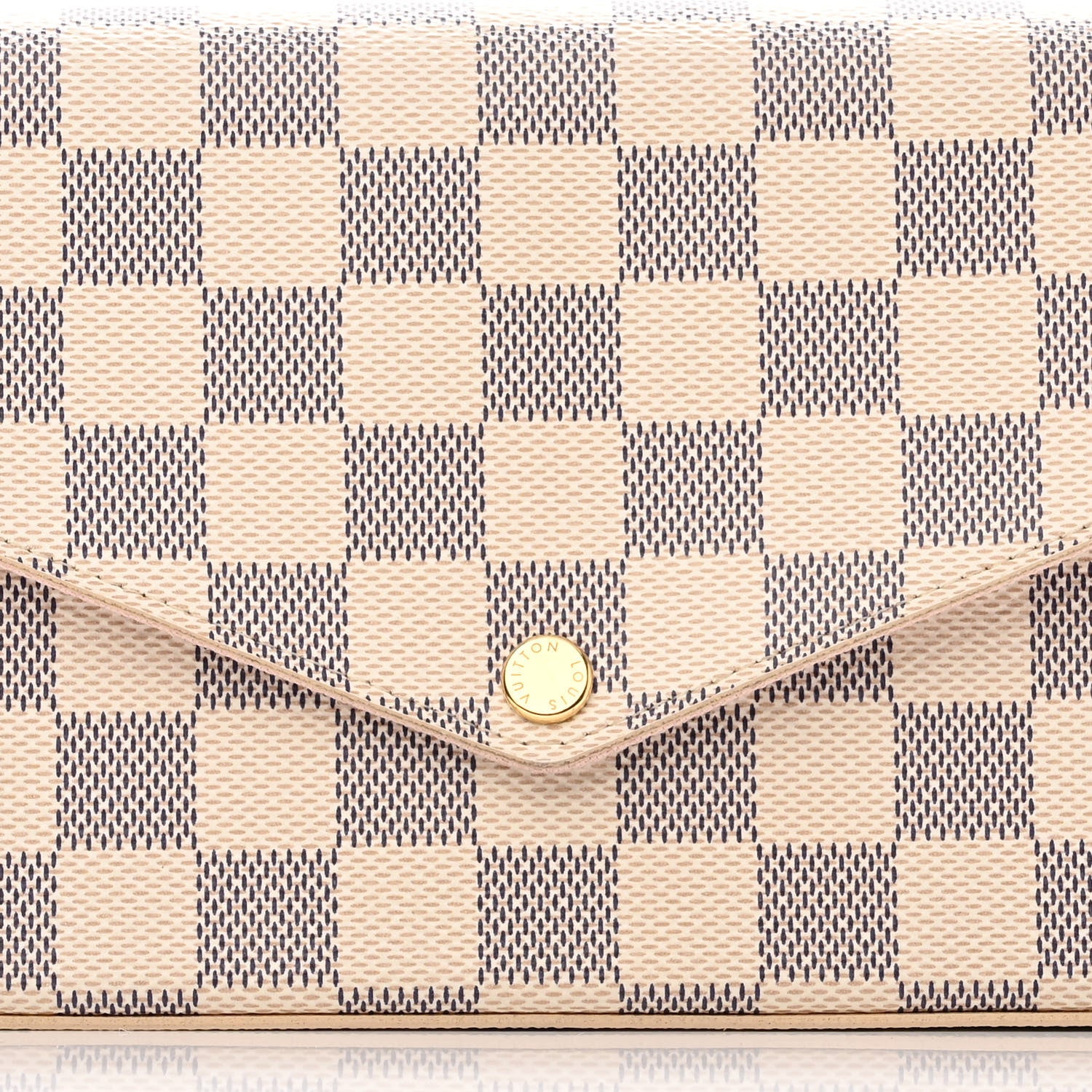 Louis Vuitton Damier Azur Pochette Felicie Chain Wallet Rose Ballerine 8 of 10