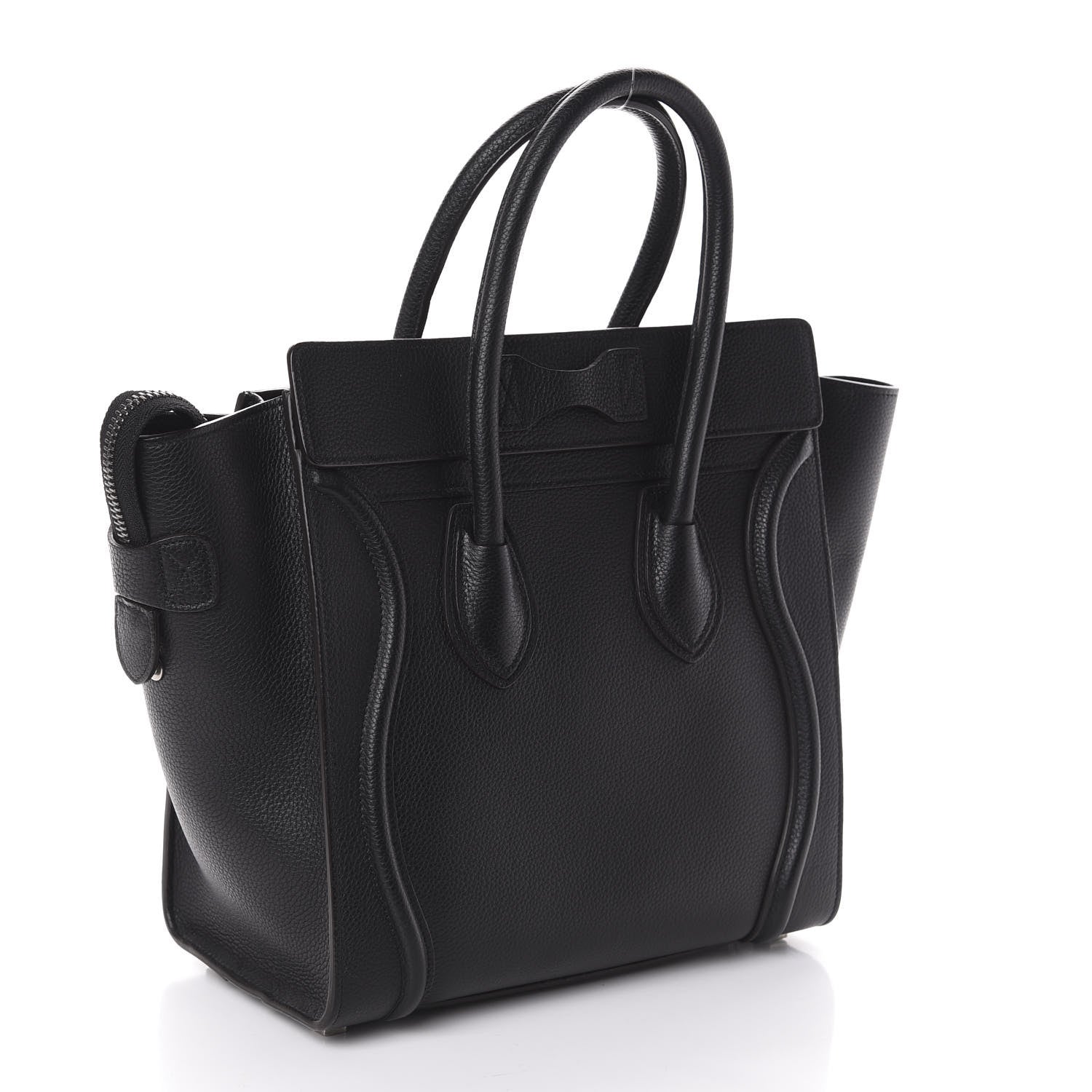 Celine Drummed Calfskin Micro Luggage Black 3 of 9