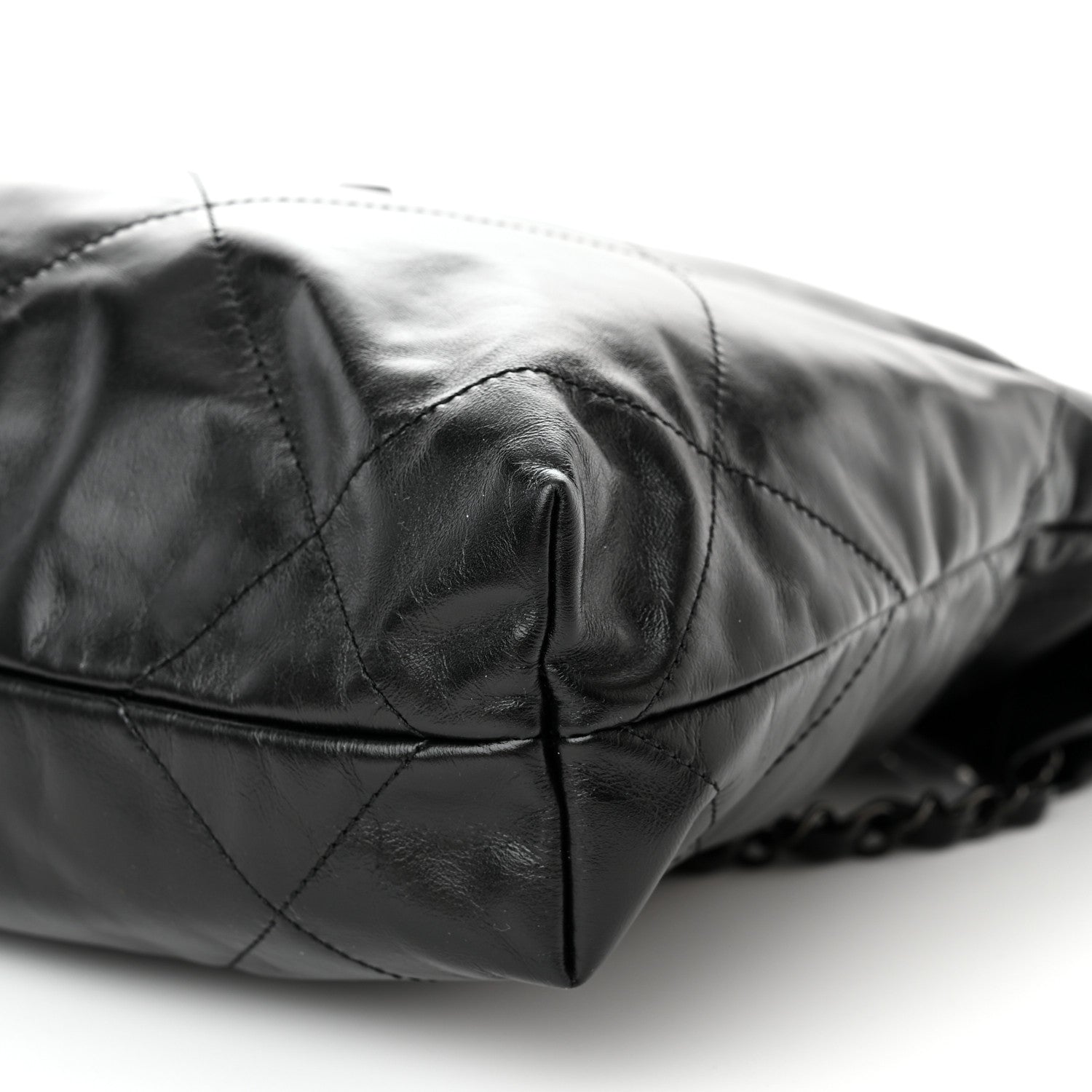 Chanel Shiny Calfskin Quilted Small Chanel 22 So Black 11 of 11
