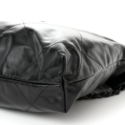 Chanel Shiny Calfskin Quilted Small Chanel 22 So Black 11 of 11