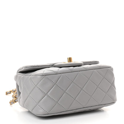 Chanel Lambskin Quilted Mini Pearl Crush Flap Light Grey 4 of 9