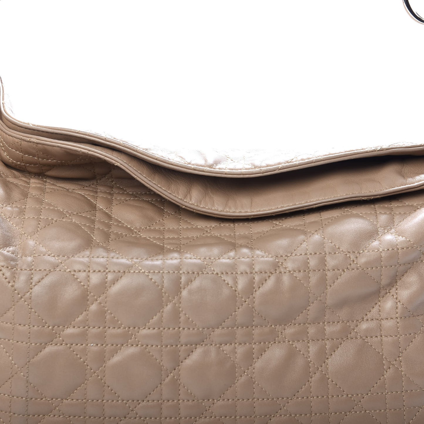 Lambskin Cannage Large Dior Soft Hobo Beige
