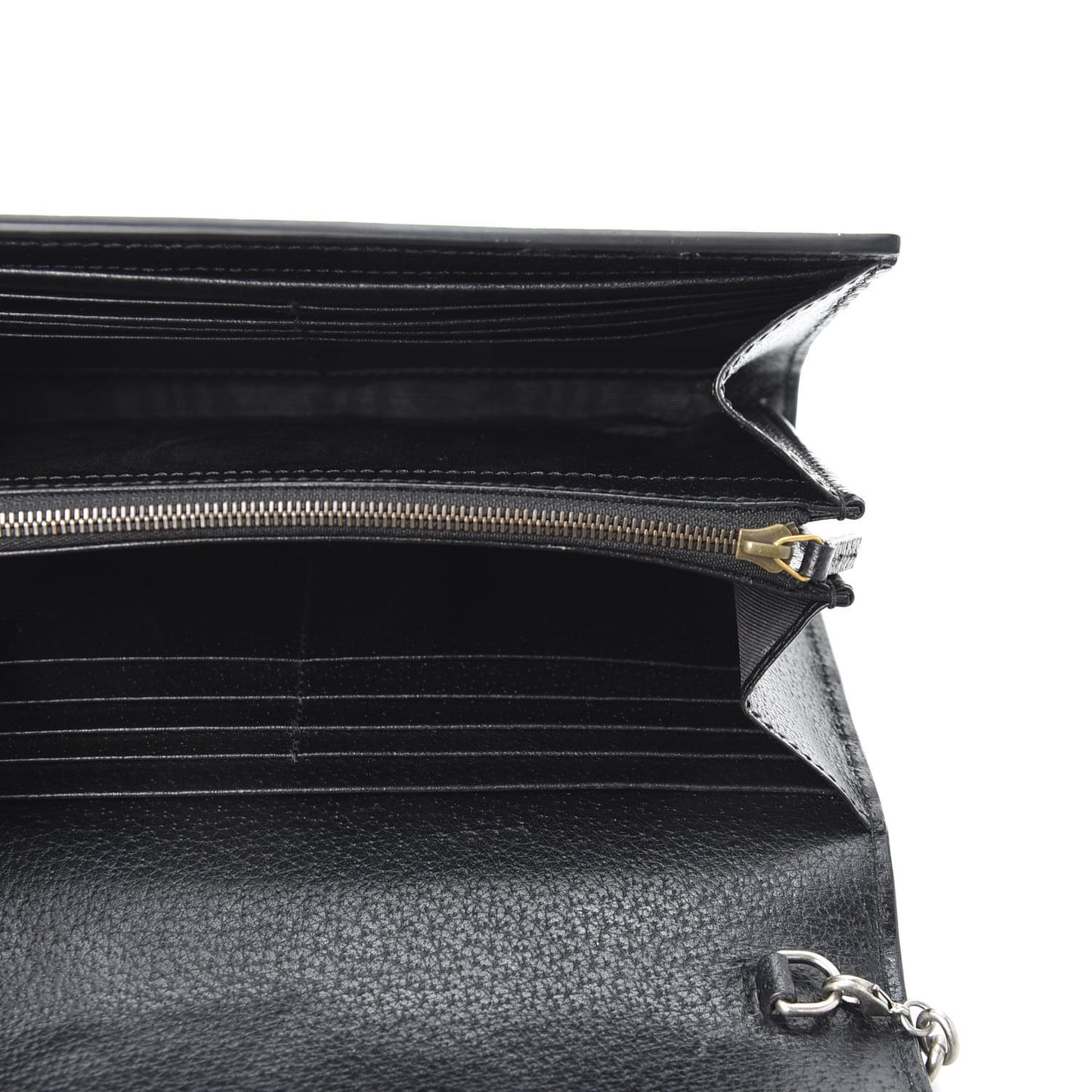 Calfskin Web Mini Dionysus Chain Wallet Black