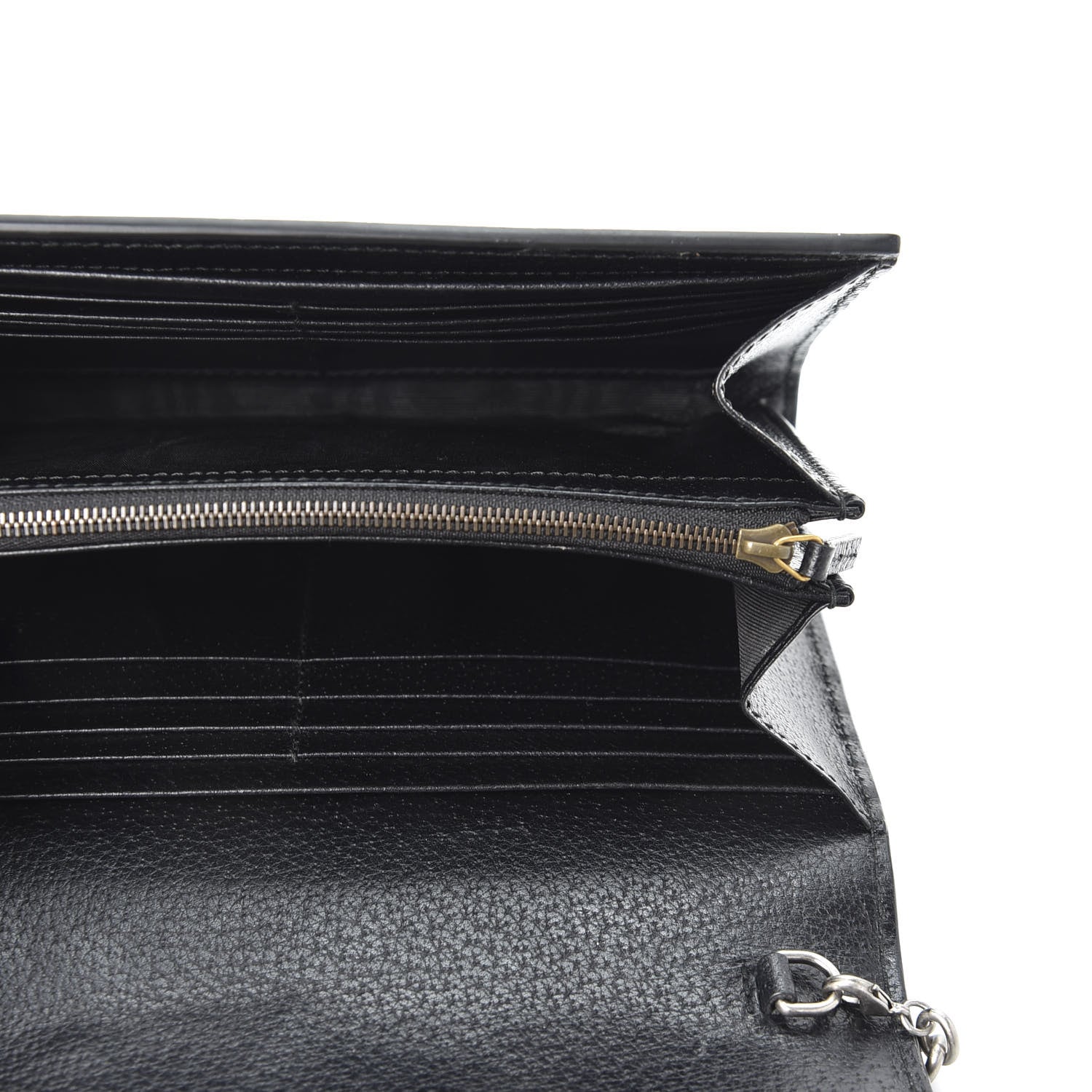 Gucci Calfskin Web Mini Dionysus Chain Wallet Black 4 of 9