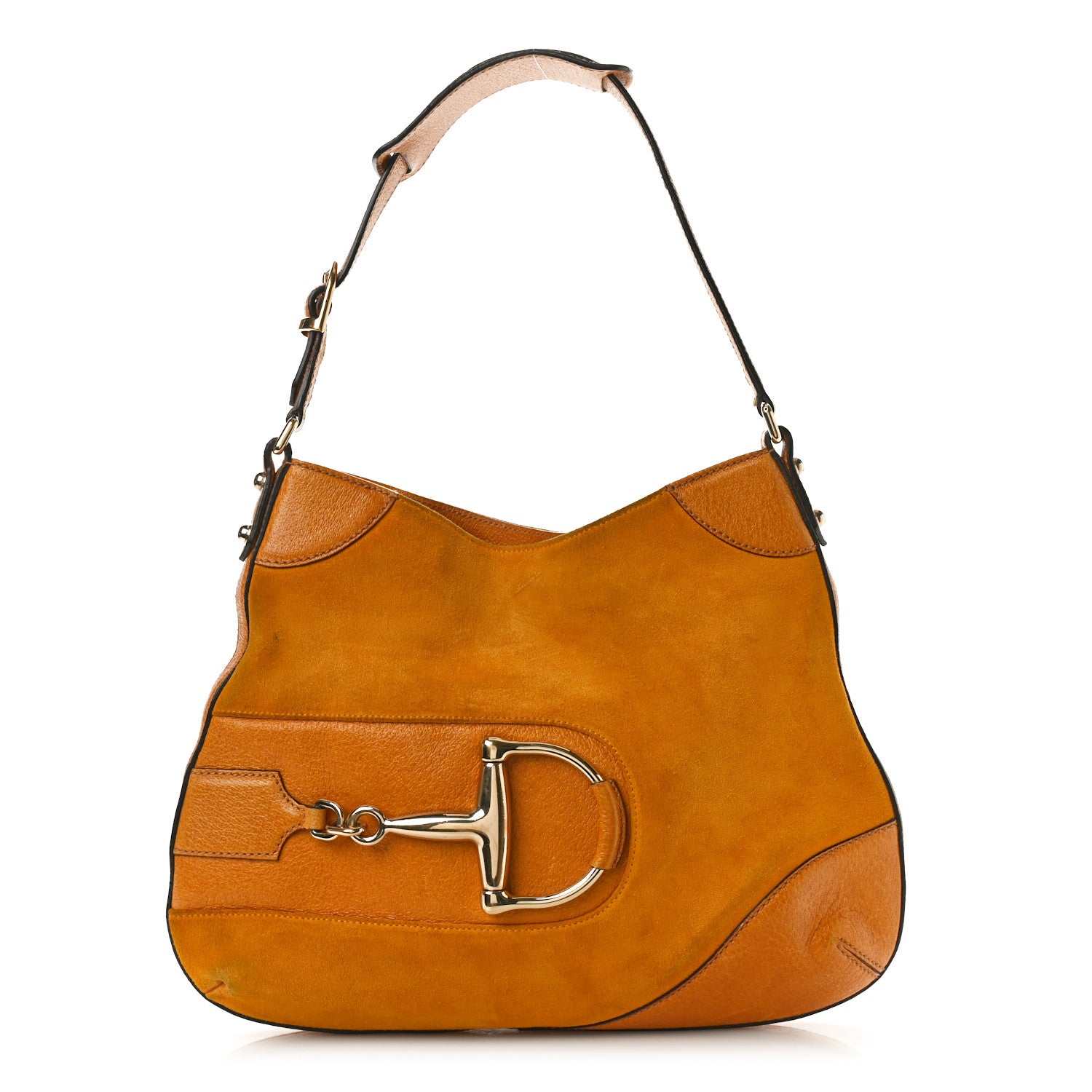 Gucci Suede Hasler Hobo Yellow 1 of 11