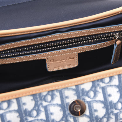 Christian Dior Monogram Romantique Trotter Flap Bag Blue 5 of 8