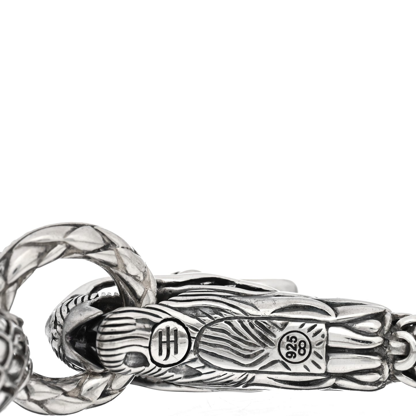 Sterling Silver Diamond Naga Dragon Head Bracelet