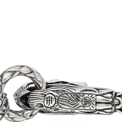 John Hardy Sterling Silver Diamond Naga Dragon Head Bracelet 4 of 5
