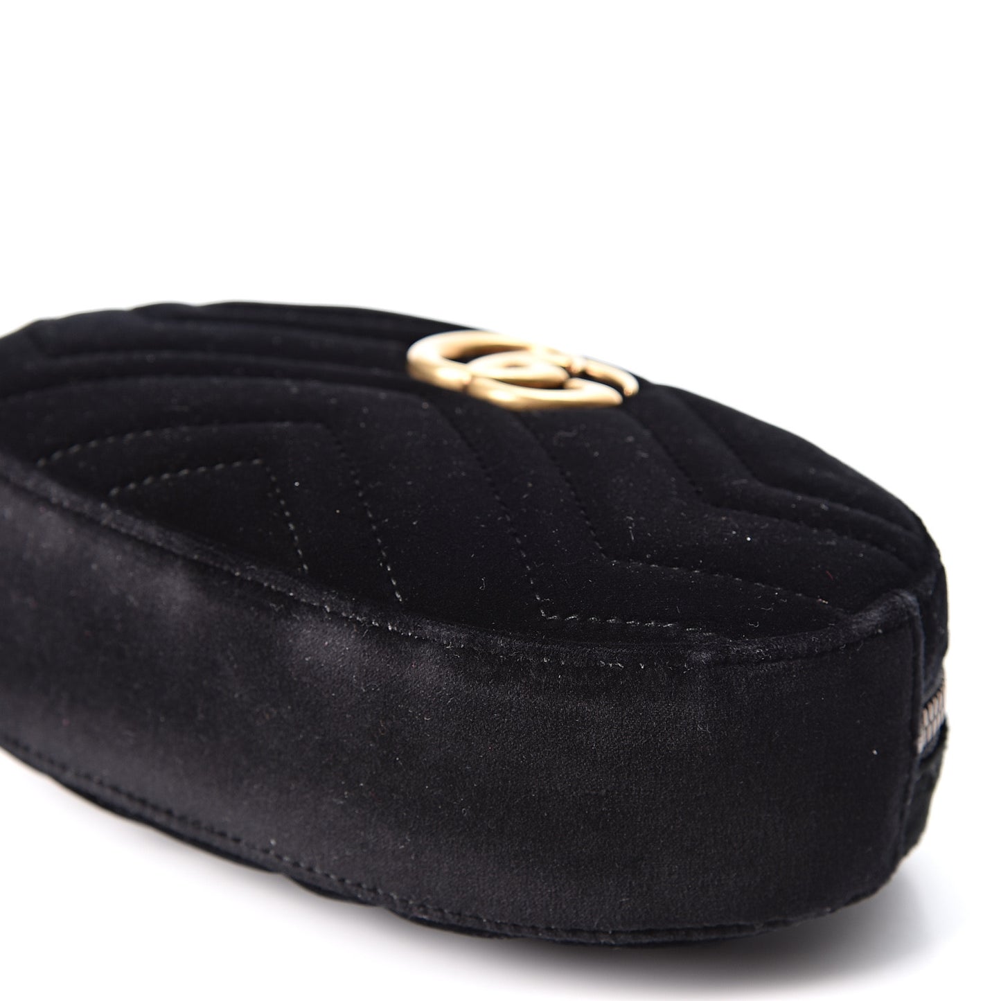 Velvet Matelasse GG Marmont Belt Bag 95 38 Black