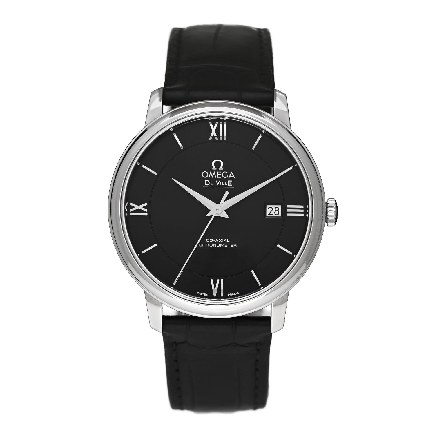 Omega Stainless Steel 39mm De Ville Prestige Automatic Watch Black 424.13.40.20.01.001 1 of 5