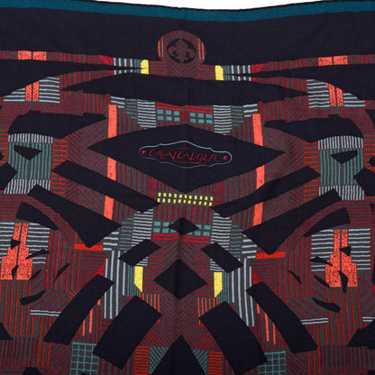Hermes Cashmere Silk Cavalcadour Shawl 140 Caban Bordeaux Vert 6 of 6