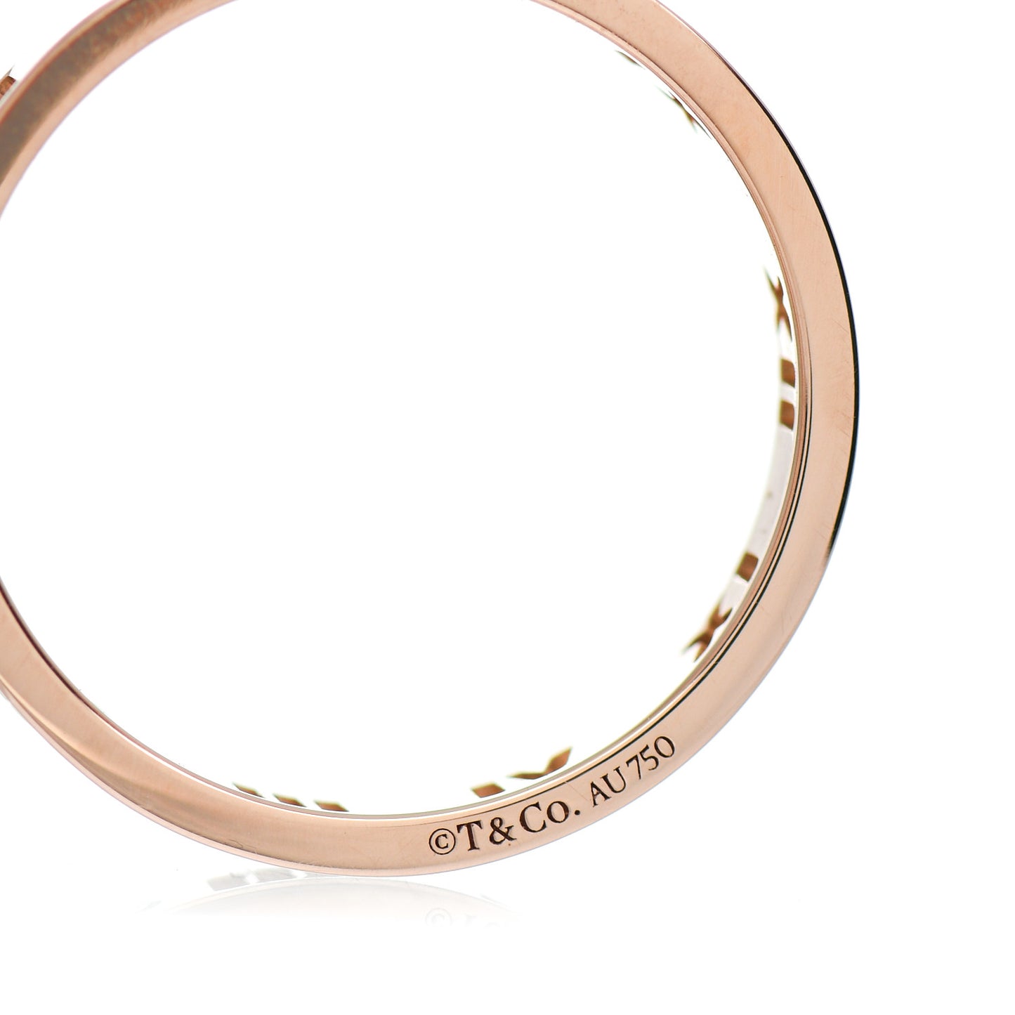 18K Rose Gold Diamond Atlas Pierced Ring 54 7