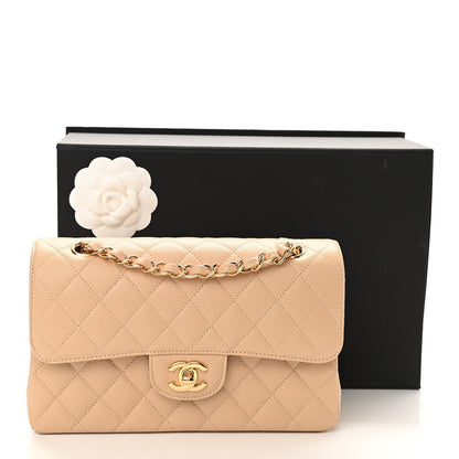 Chanel Caviar Quilted Small Double Flap Beige 11 of 11